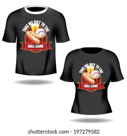 Take Me Out Baseball t-shirt design. EPS 10 vector.