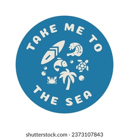 take me to the sea boho circle with different shapes