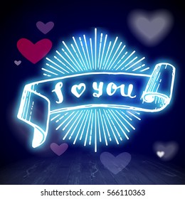 Take my heart, hand written lettering positive quote, calligraphy poster vector illustration. Valentines Day Card Calligraphy. Background in show