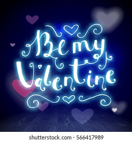 Take my heart, hand written lettering positive quote, calligraphy poster vector illustration. Valentines Day Card Calligraphy. Background in show.
