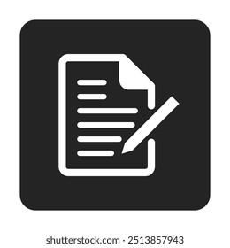 Take Note Icon Stock Vector Illustration Flat Design On a Transparent Background.