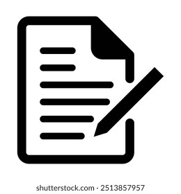 Take Note Icon Stock Vector Illustration Flat Design On a Transparent Background.