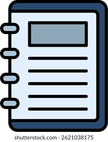 Take Note Line Filled Vector Icon Design