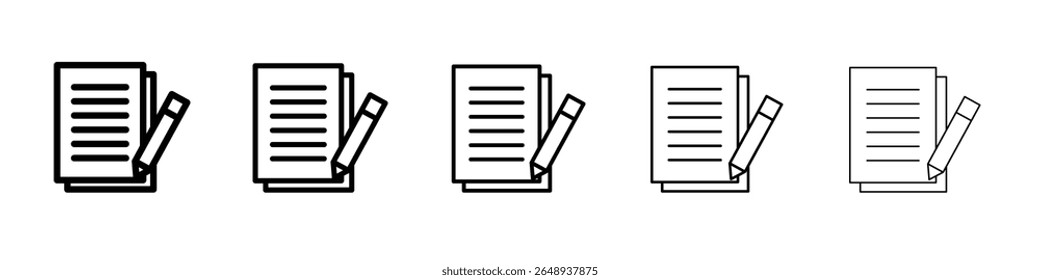 take notes icon simple isolated vector sign