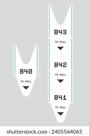 Take a number ticket. Tear-away individual ticket for waiting in line in supermarket. Vector illustration tickets roll. Supermarket coupon entrance.