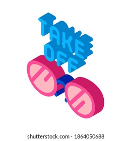 take off glasses icon vector. isometric take off glasses sign. color isolated symbol illustration