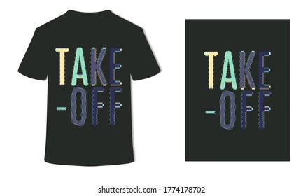 Take off T-shirt Vector with a black background