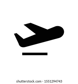 Take off vector graphics solid icon
