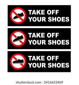 take off your shoes or snickers set pack stickers editable with black background