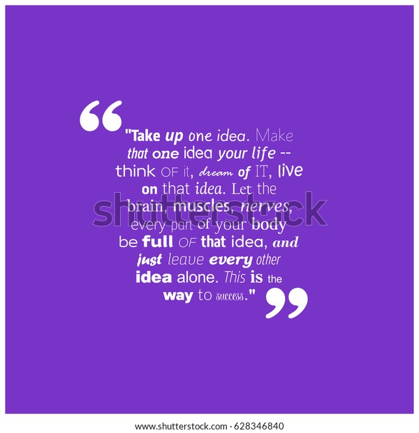 Take One Idea Make That One Stock Vector Royalty Free