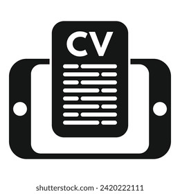 Take online cv icon simple vector. Crew deal service. Cv head collection