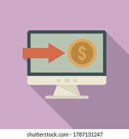 Nehmen Sie das Symbol für Online-Darlehen. Flache Illustration von Online-Darlehen Vektorsymbol für Webdesign