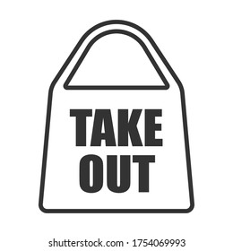 Take out back icon illustration.