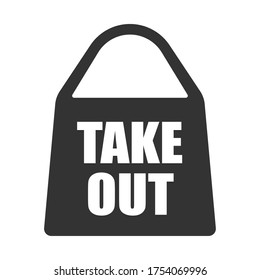 Take out back icon illustration.