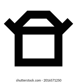 Take out box icon on the white background.