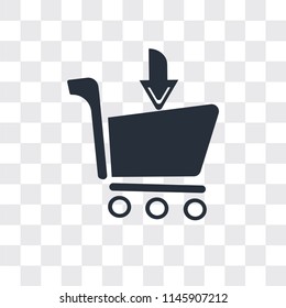 Take Out from the Cart vector icon isolated on transparent background, Take Out from the Cart logo concept