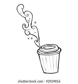 take out coffee cartoon