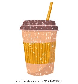 Take Out Coffee Cup. Coffee To Go For Cafe And Coffee Take Away. Vector Illustration