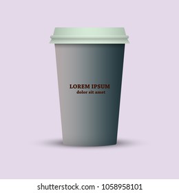 Take out coffee cup vector icon