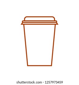 take out cup sign icon line vector
