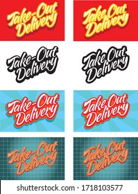 Take Out Delivery vector Sign