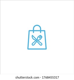 take out food delivery icon flat vector logo design trendy illustration signage symbol graphic simple