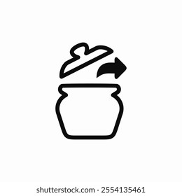 take out of jar icon sign vector