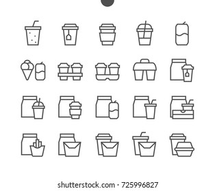 Take Out UI Pixel Perfect Well-crafted Vector Thin Line Icons 48x48 Ready for 24x24 Grid for Web Graphics and Apps with Editable Stroke. Simple Minimal Pictogram Part 3-3