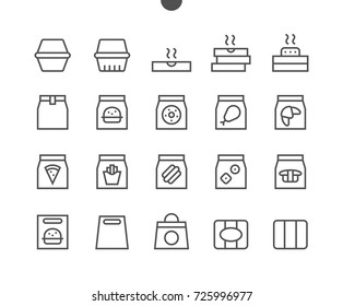 Take Out UI Pixel Perfect Well-crafted Vector Thin Line Icons 48x48 Ready for 24x24 Grid for Web Graphics and Apps with Editable Stroke. Simple Minimal Pictogram Part 1-3