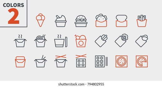 Take Out UI Pixel Perfect Well-crafted Vector Thin Line Icons 48x48 Ready for 24x24 Grid for Web Graphics and Apps with Editable Stroke. Simple Minimal Pictogram Part 2-3