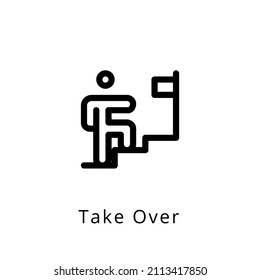 Take Over Icon In Vector. Logotype