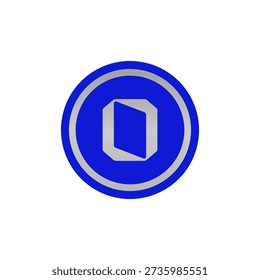 TAKE, Overtake coin flat design icon logo