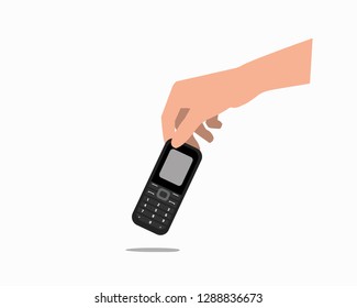 take a phone, flat design