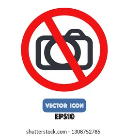 take a photo forbidden vector eps10