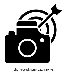 Take photo target icon. Simple illustration of take photo target vector icon for web design isolated on white background