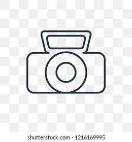 Take a photo vector outline icon isolated on transparent background, high quality linear Take a photo transparency concept can be used web and mobile