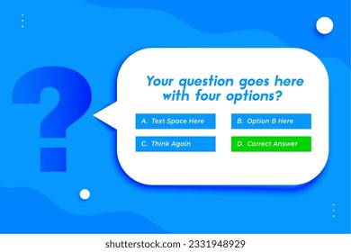 take the quiz challenge with multiple option banner for lottery game vector