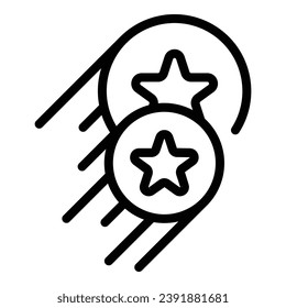 Take reward icon outline vector. Vip discount. Customer program