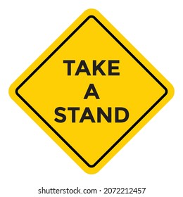 take a stand, traffic light warning, vector illustration