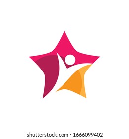 Nehmen Sie ein Star-Symbol-Logo, kreative Illustration