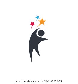 Take a star icon logo illustration