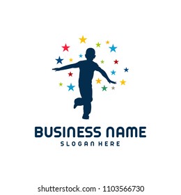 Take a Star logo designs concept vector, Kids Dreams logo template vector