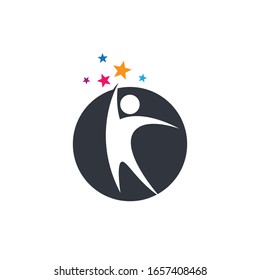 Take a star logo icon illustration