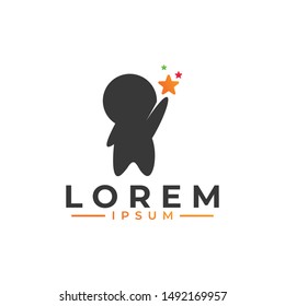 Take a star logo icon vector illustration