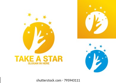 Take a Star Logo Template Design Vector, Emblem, Design Concept, Creative Symbol, Icon