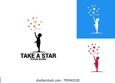Take a Star Logo Template Design Vector, Emblem, Design Concept, Creative Symbol, Icon