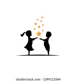 Take a star logo template vector icon illustration design