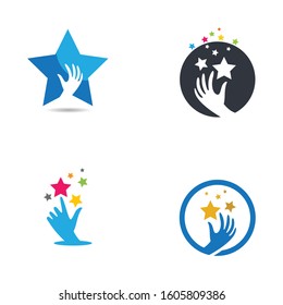 Take a star logo vector icon illustration