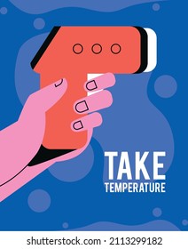 take temperature lettering covid19 new normal