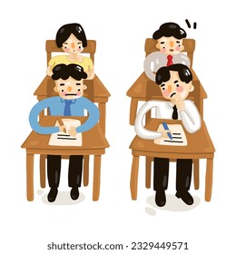 take a test cartoon illustration 